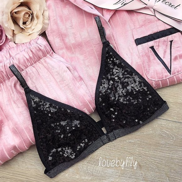 2/$30 Victoria’s Secret Front Close Sequin Bralette Bra - Picture 1 of 8